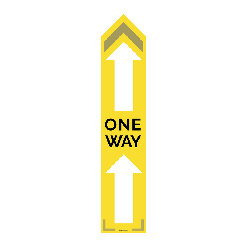 Tall One-Way Arrow Floor Sign