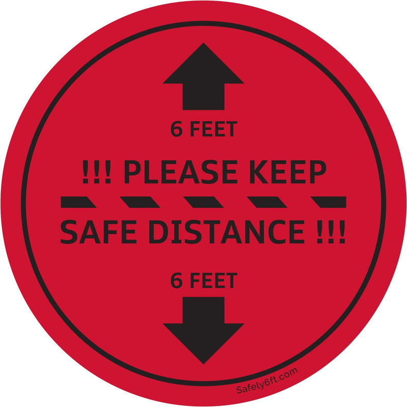 Audi Keep Safe Distance Round Floor Sign