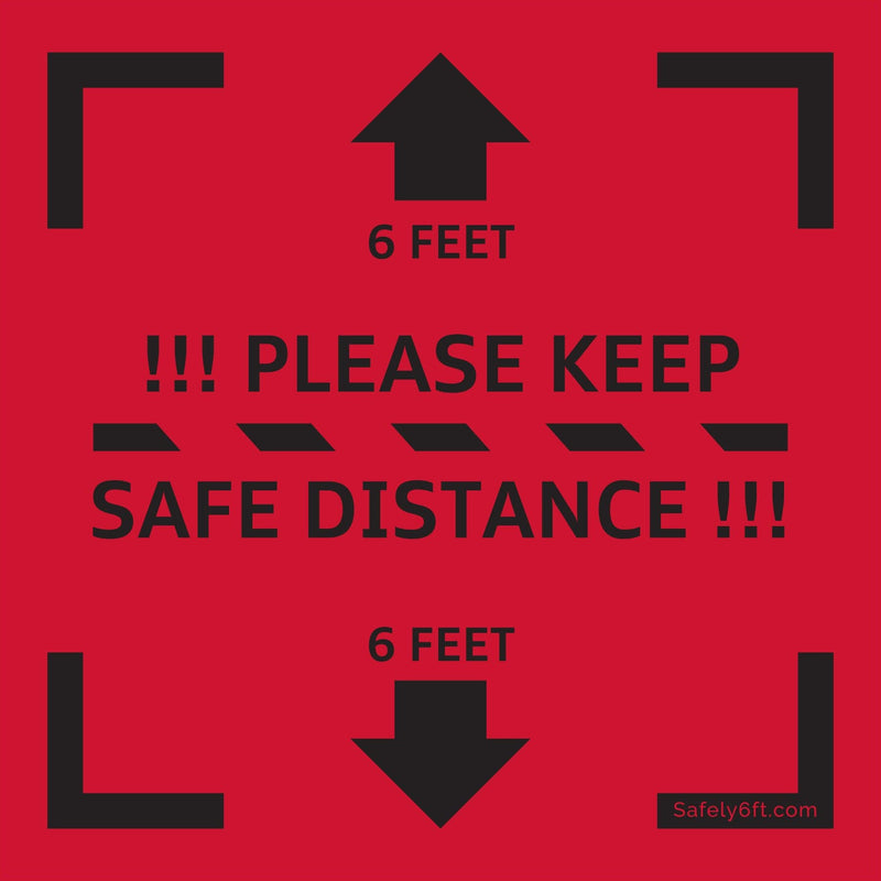 Audi Keep Safe Distance Square Floor Sign
