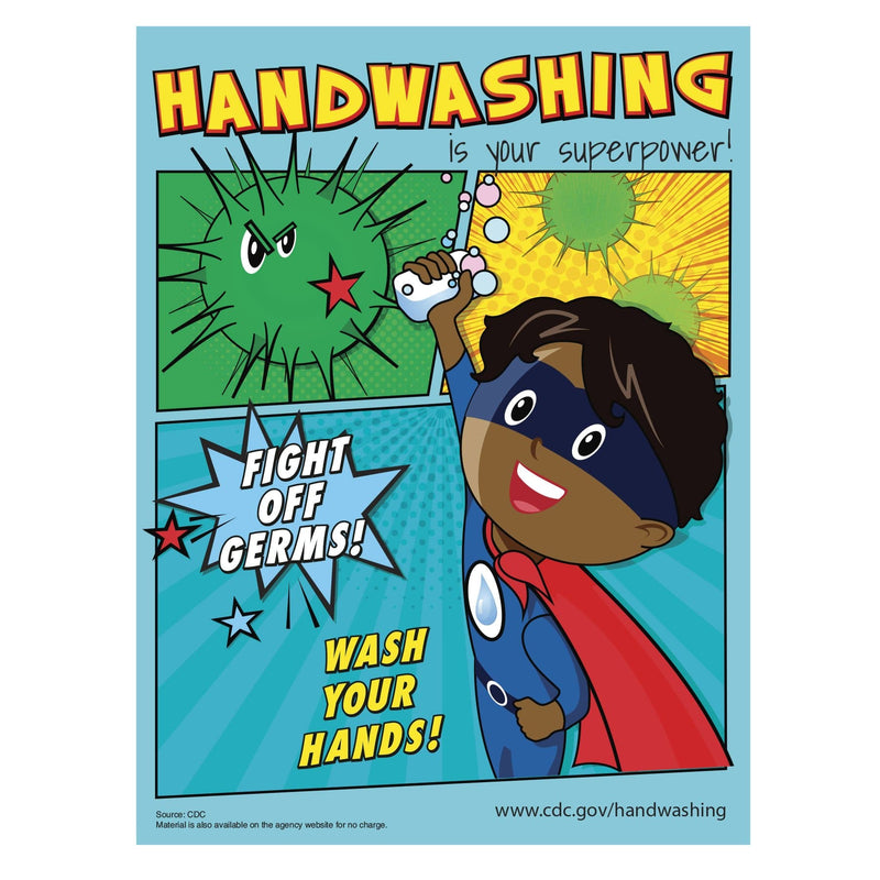 CDC Handwashing School Bathroom Sign