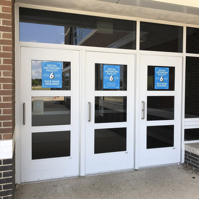 Education Social Distancing Facility Window, Wall & Door Sign