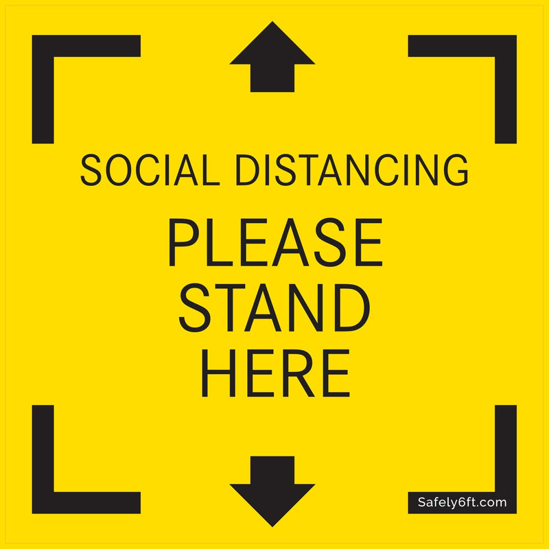 Mercedes-Benz USA Keep Safe Distance Square Floor Sign