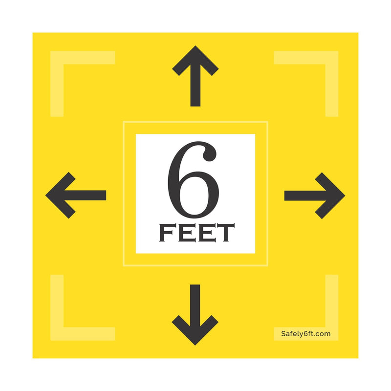 Square 6ft with Arrows Floor Sign