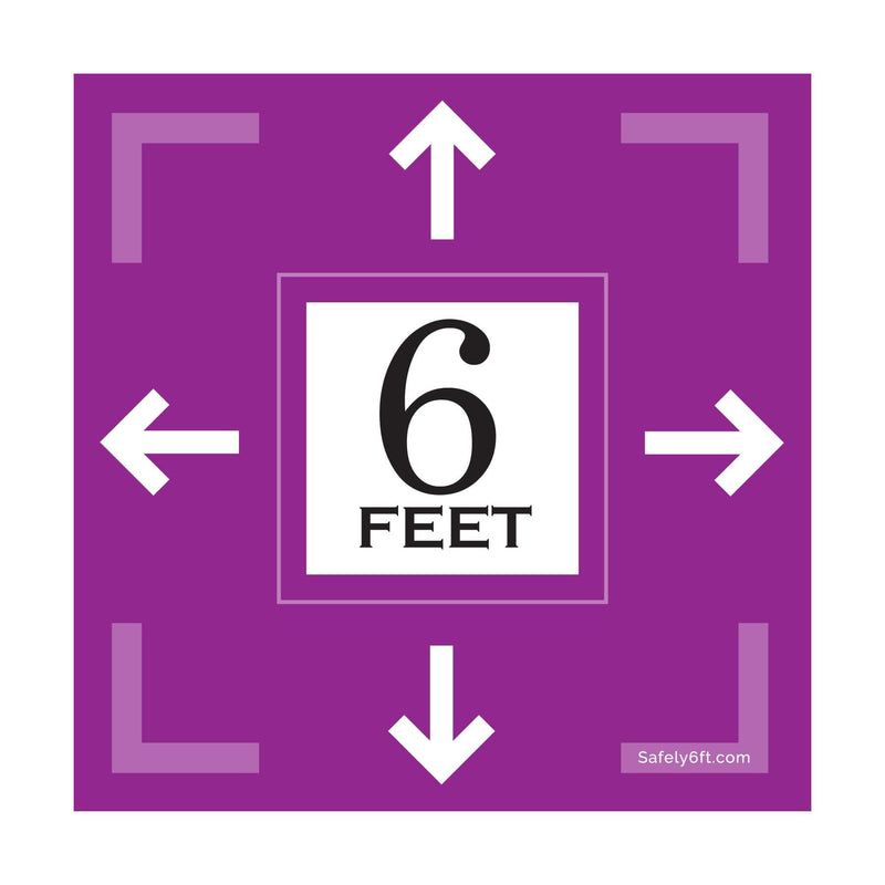 Square 6ft with Arrows Floor Sign