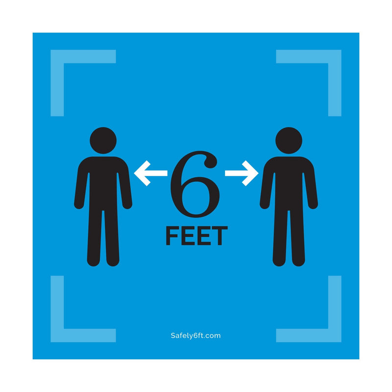 Square 6ft with People Floor Sign