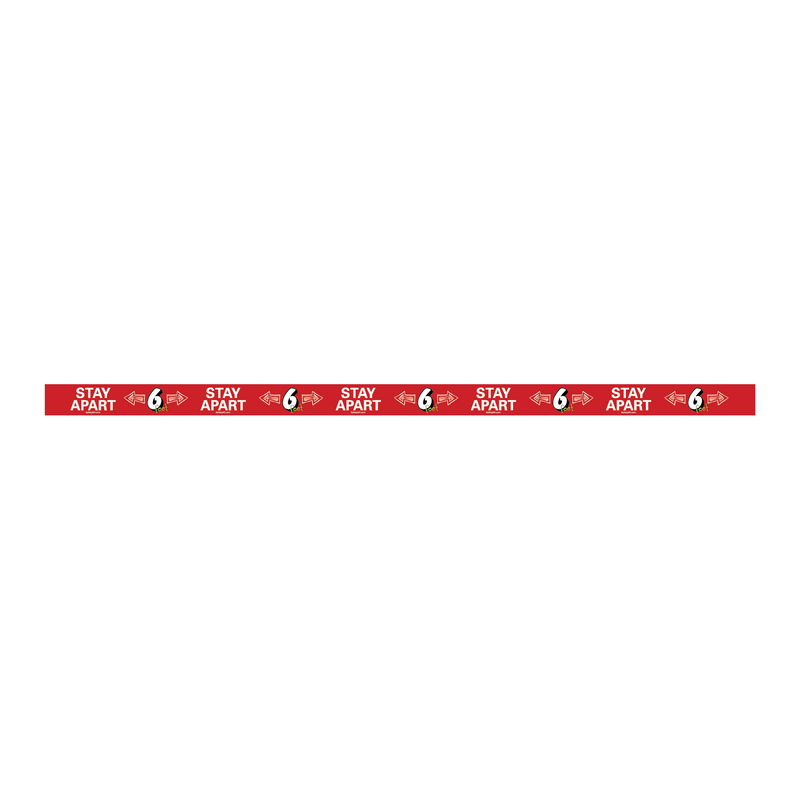 Education Stay Apart Safely Strips (Pack of 12)