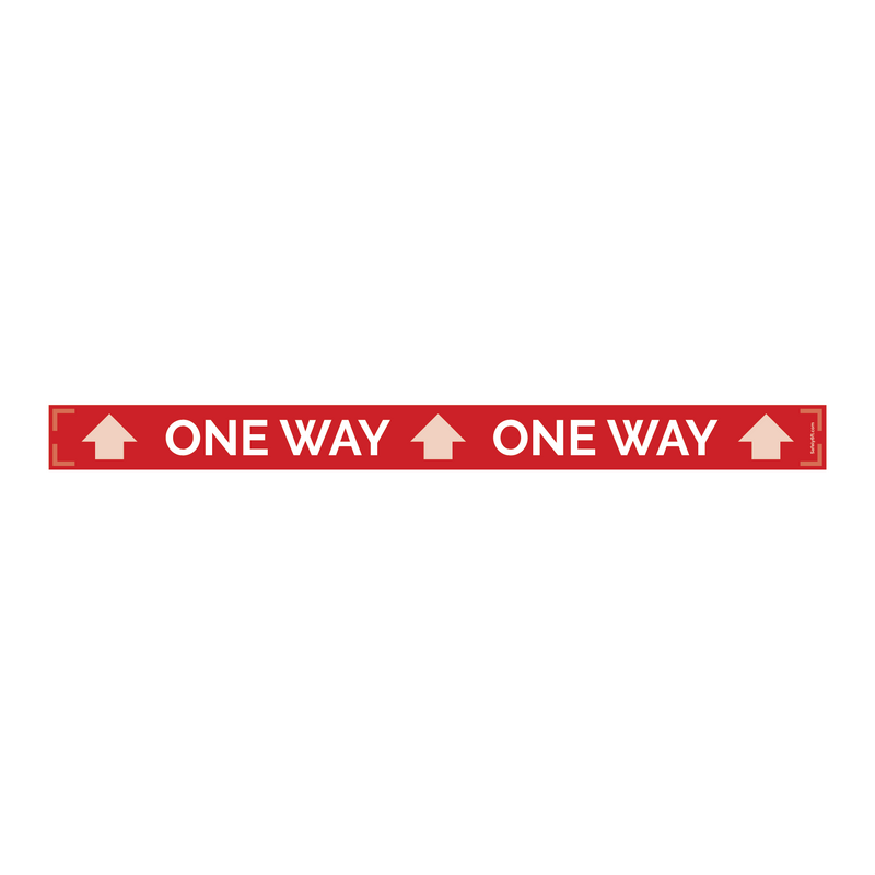 One-Way Narrow Floor Sign